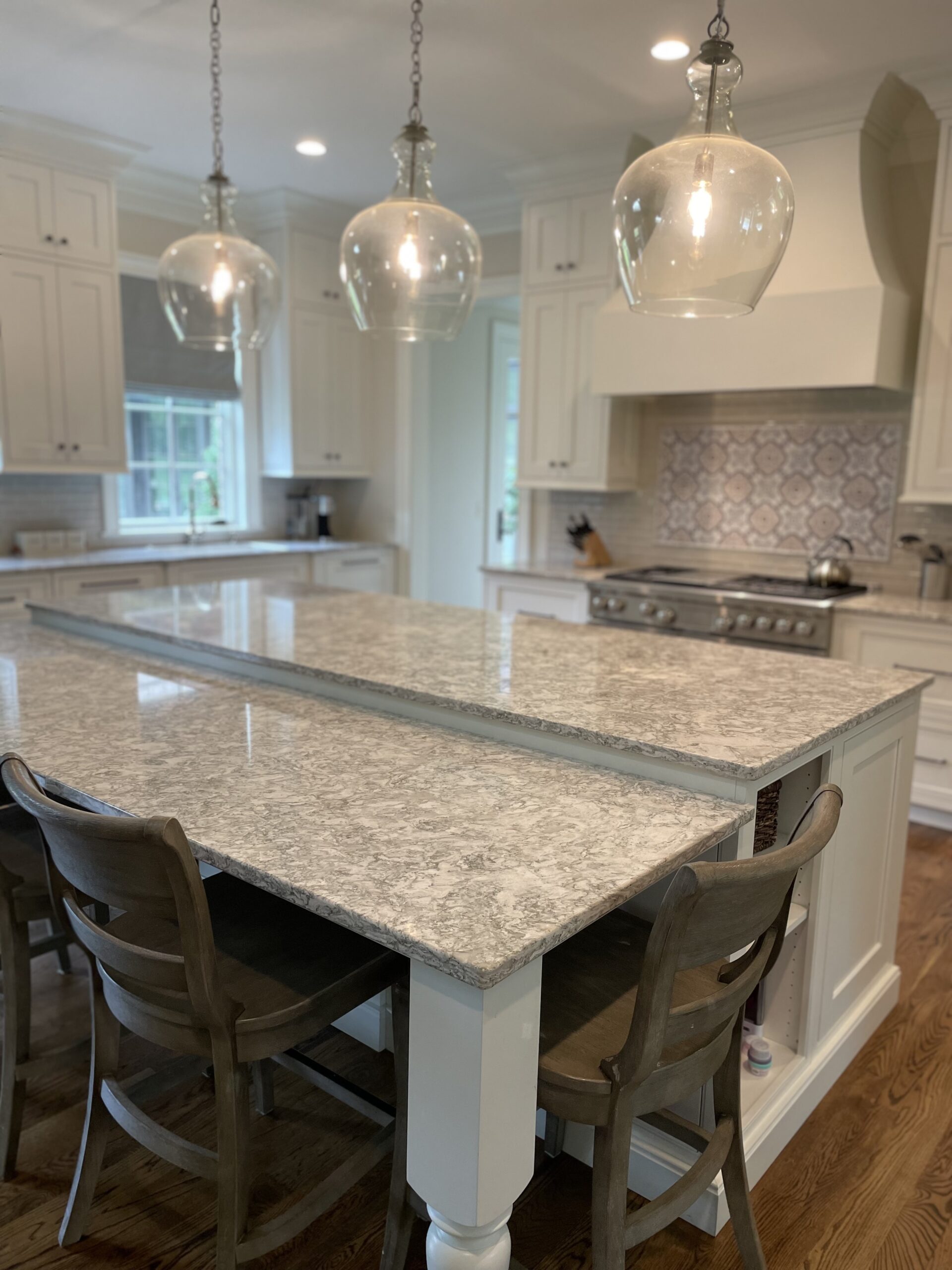 Granite countertop kitchen island from a Brentwood Home Builder for Home Improvements in Nashville